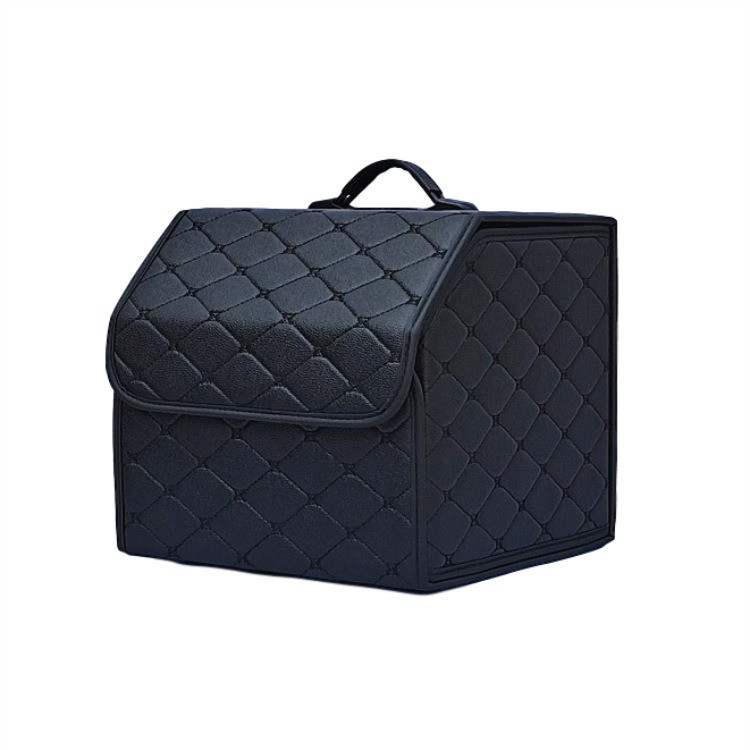 Органайзер у багажник/машину маленький 31х31х30 см з екошкіри Trunk Box чорний (GS-154731)