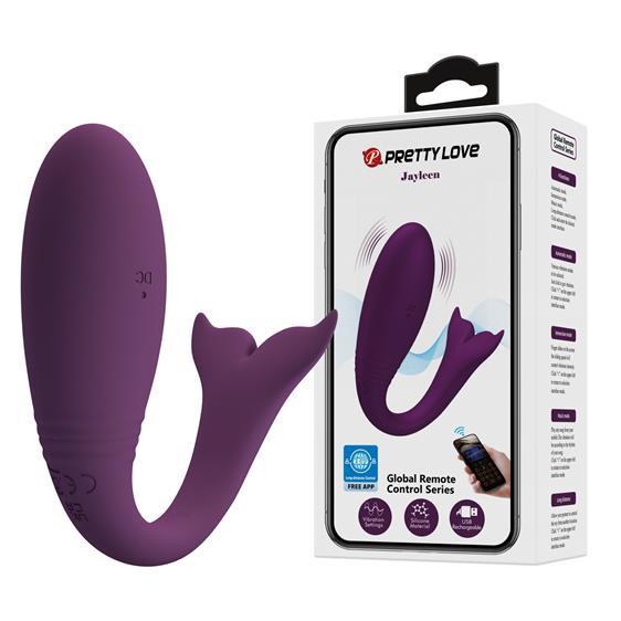 Вібратор - Pretty Love Jayleen Stimulator Dark Purple (App) Кітті