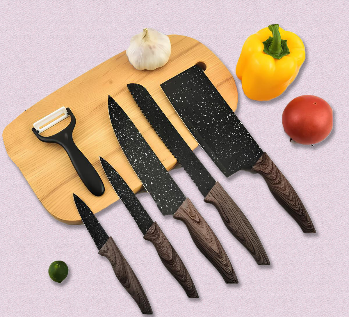 Набір металокерамічних ножів Bass B6881 на 6 предметів, фото 1