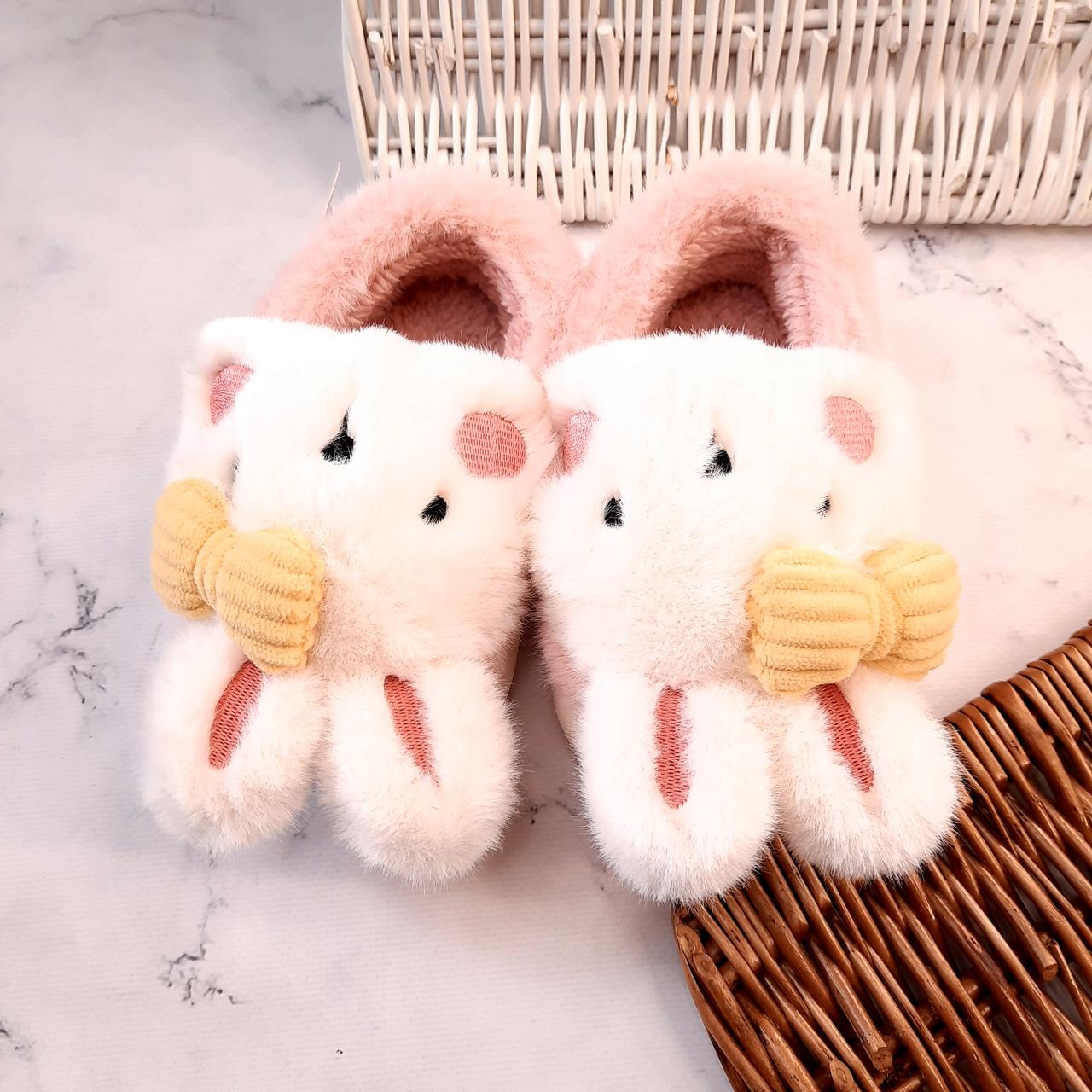 Дитячі домашні капці від 22 до 25 розмір кімнатні хутряні зимові  капчики для дівчинки садочка будинку, фото 1