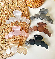 Крабі для волосся гуртом пластикові 10*4 см 12 шт/уп  ПЕРЛАМУТРОВІ