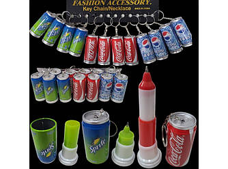 Брелок-ручка розкладна Банка Pepsi, Cola, Sprite