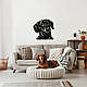 Настінний декор для дому картина лофт Такса декоративне панно 40x40 см Woodyard (5160--40x40), фото 2