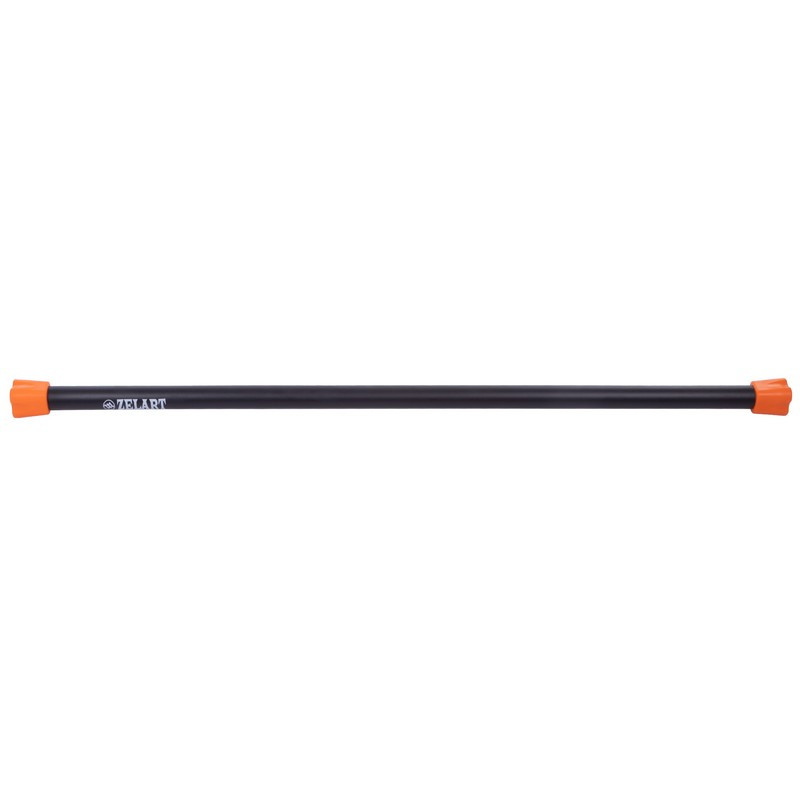 Палиця гімнастична (бодибар) Zelart Body Bar 1251 вага 8 кг Black-Orange, фото 1