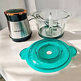 Потужний стаціонарний подрібнювач Rainberg 1300 Вт, швидкий подрібнювач блендер з 2 швидкостями і чашею на 2 л, фото 5