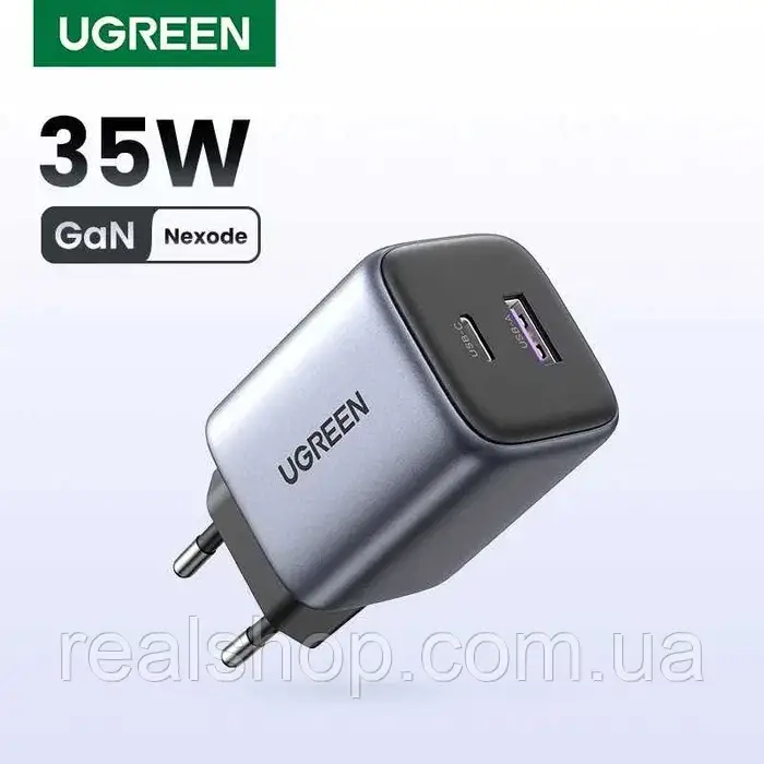 Мережевий зарядний пристрій UGREEN Nexode 35 Вт CD350 (15539) USB-A — USB-C Wall Charger EU 35 W