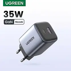 Мережевий зарядний пристрій UGREEN Nexode 35 Вт CD350 (15539) USB-A — USB-C Wall Charger EU 35 W