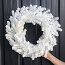 Вінки хвойні різдвяні Traditional литі d-40 см білі (упаковка 10 шт.), фото 3