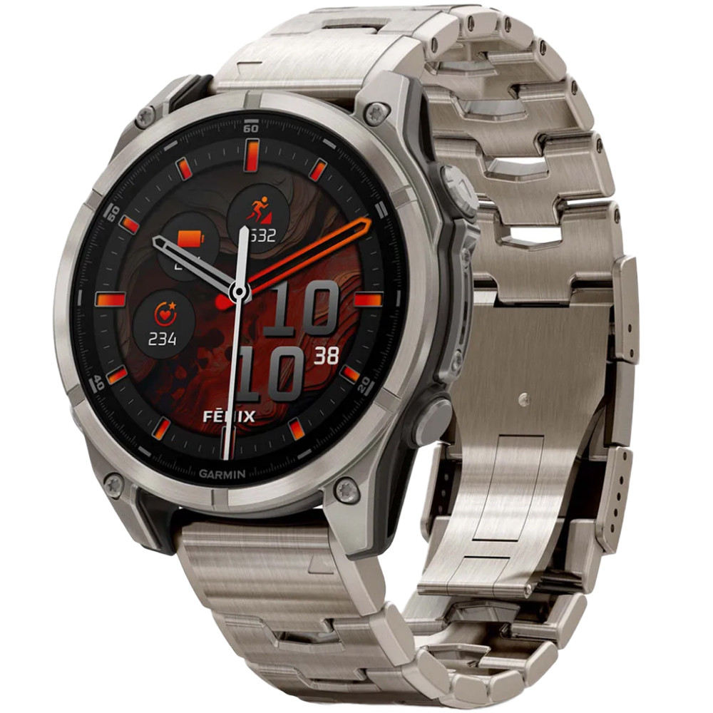 Garmin Fenix 8 47 mm AMOLED Sapphire Titanium with Vented titanium bracelet 010-02904-40 Розумний годинник, фото 1