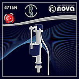 Наповнювальний поплавковий клапан бачка унітазу нижньої подачі води 1/2" пластикове різьблення 15 бар NOVA 4716N, фото 2