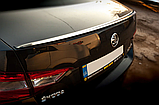 Лип спойлер Sunplex на Skoda Superb 2016+ Сабля на багажник Шкода Суперб, фото 2