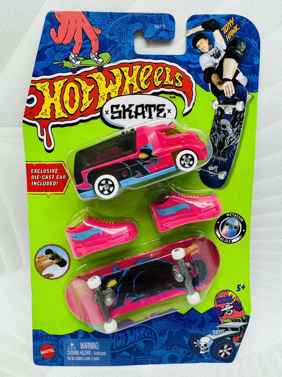 Машинка, взуття і скейт Хот Вілс Hot Wheels Skate Animal Attack