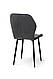 Стілець обідній Леон чорний (метал/велюр темно-сірий), фото 5