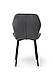 Стілець обідній Леон чорний (метал/велюр темно-сірий), фото 6