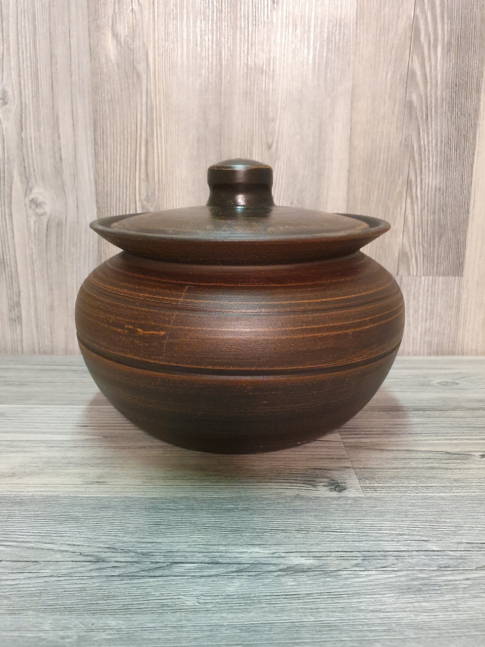 Горщик для запікання глиняний (з червоної глини), 2 л