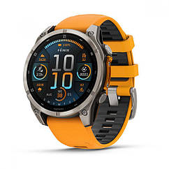 Garmin Fenix 8 51 mm Sapphire Titanium with Spark orange/graphite silicone band 010-02905-11 Розумний годинник