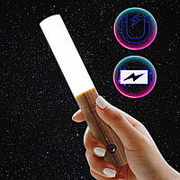 Лампа, настінна з датчиком руху, світильник LED з вбудованим акумулятором Induction lamp під дерево