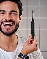 Електрична зубна щітка SONIC TOOTHBRUSH X-3 на акумуляторі зі змінними насадками від USB