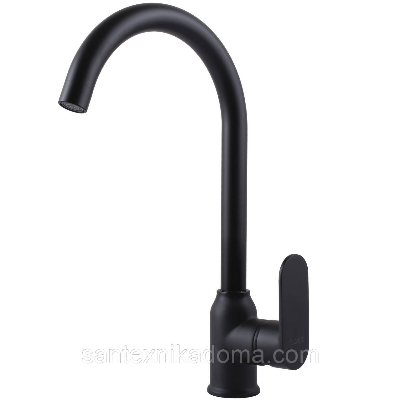 Змішувач на кухню Globus Lux Ontario GLO-0203S-BB латунь чорний матовий