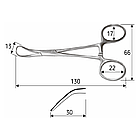 Затискач для операційної білизни Backhaus, 13см, J-18-010, фото 2