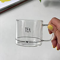 Кухоль скляний "Tea-Love" 280 мл прозорий