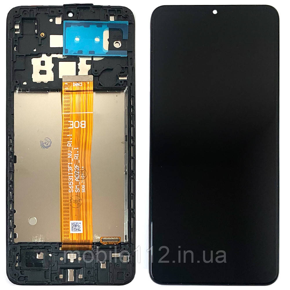 Дисплей (екран) Samsung Galaxy A02 A022F з тачскріном та рамкою (SM-A022F R1.1), фото 1