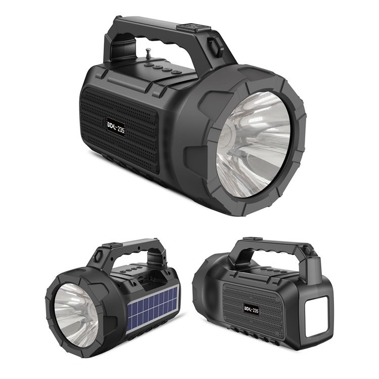 Ручний ліхтар на сонячній батареї Bluetooth Powerbank USB BD 235 BT, фото 1