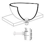 Сифон для раковини Neo Air 1¼"ר32мм з відведенням WIRQUIN (9541326), фото 2