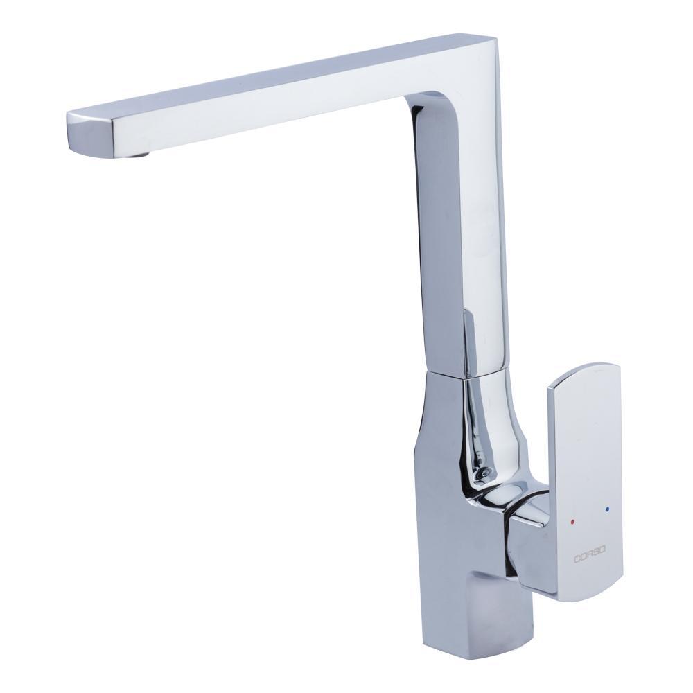 Змішувач COMO Ø35 для кухні Г-излив на гайці CORSO 9611100 (BF-4B229C), фото 1