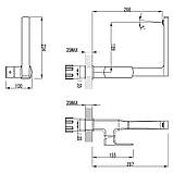 Змішувач COMO Ø35 для кухні Г-излив на гайці CORSO 9611100 (BF-4B229C), фото 5