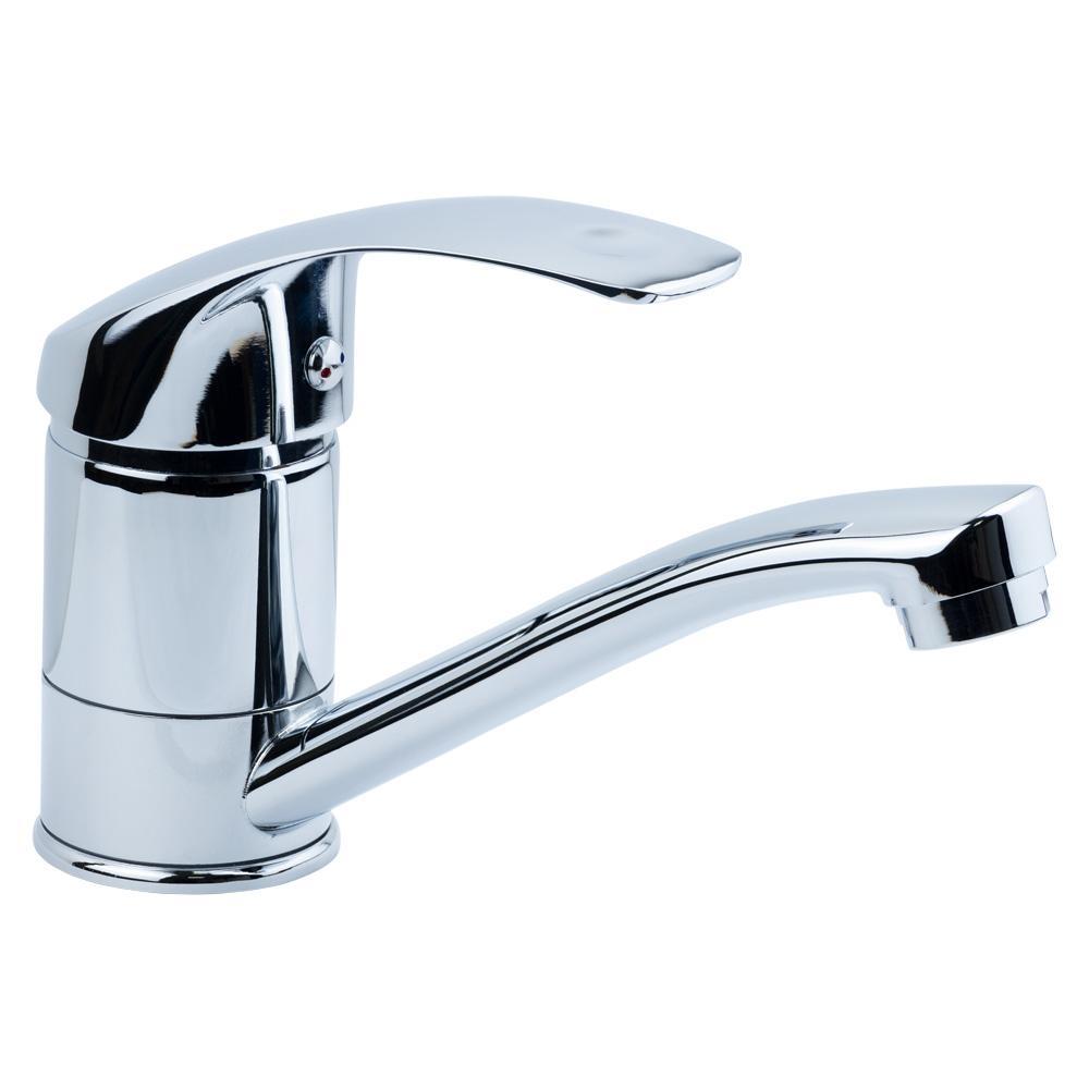 Змішувач s04 Ø40 для кухні гусак прямий 250мм на гайці TAU SD-1B243C (9804110), фото 1