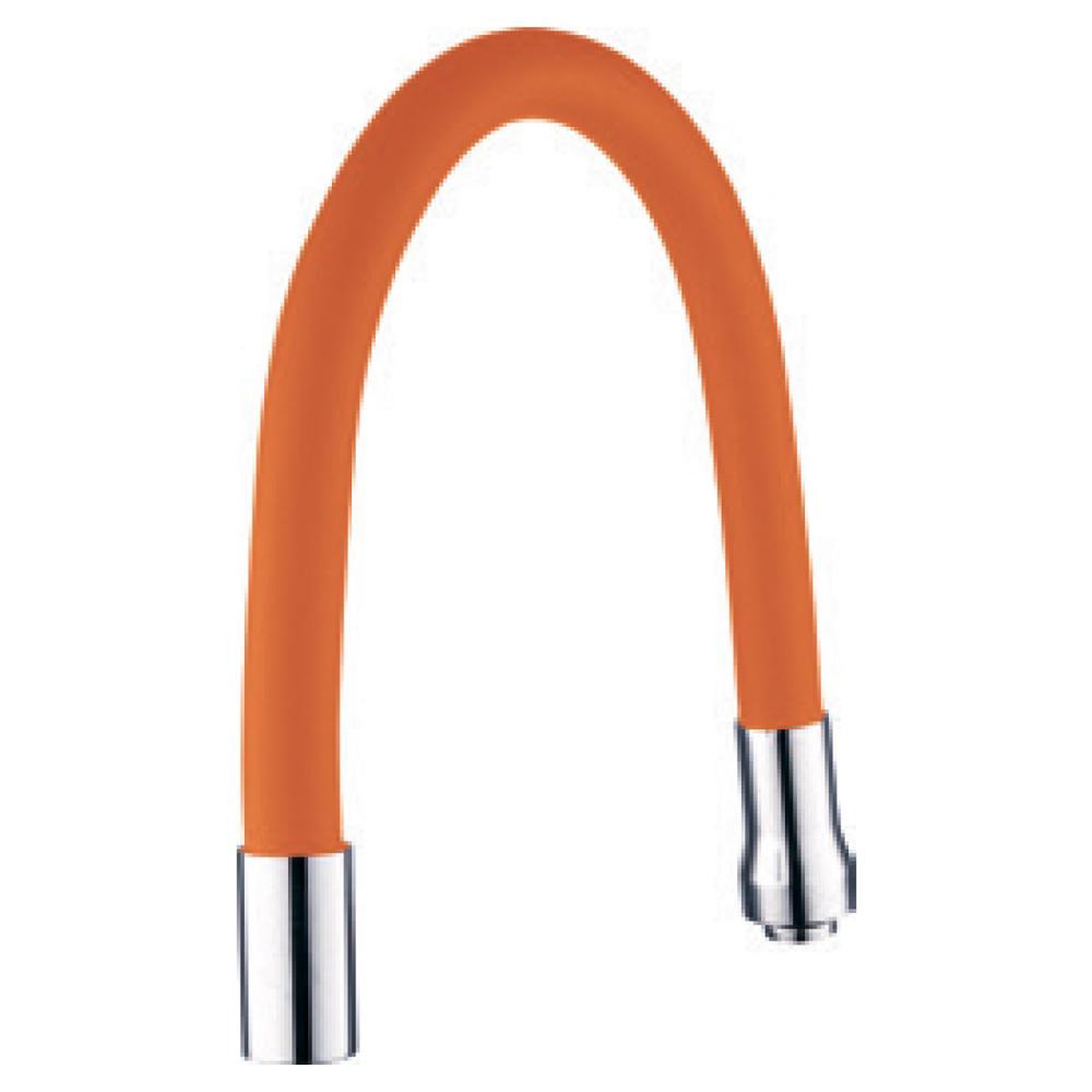 Вилив (гусак) 3/4" для кухні силіконовий помаранчевий AQUATICA (XH-5242) (9793513), фото 1