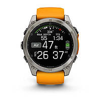 Garmin Fenix 8 51 mm Sapphire Titanium with Spark orange/graphite silicone band 010-02905-11 Розумний годинник, фото 3