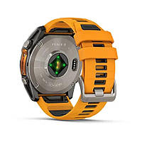 Garmin Fenix 8 51 mm Sapphire Titanium with Spark orange/graphite silicone band 010-02905-11 Розумний годинник, фото 7