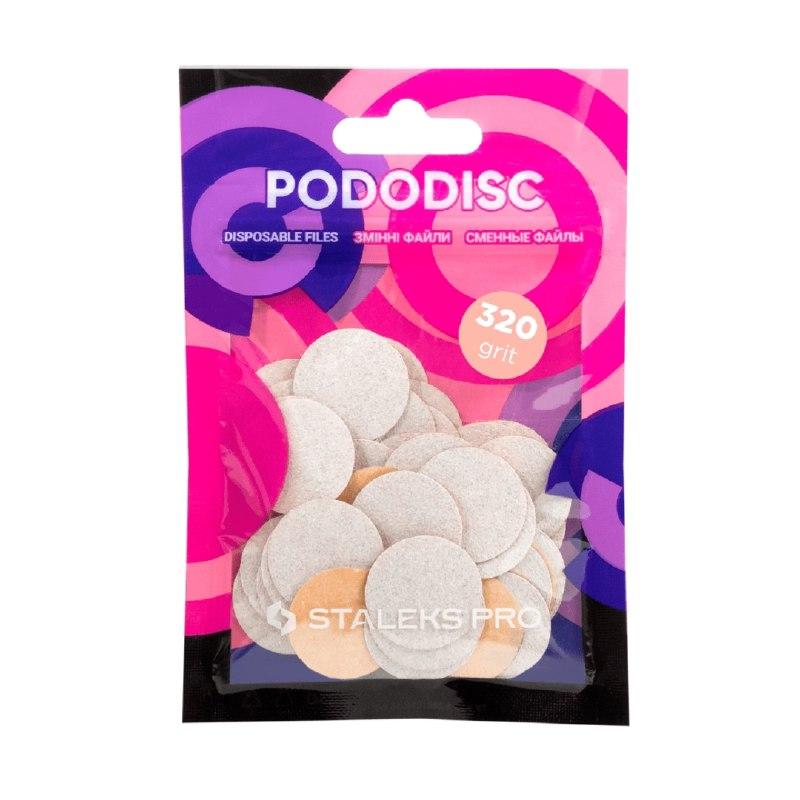Змінні файли для педикюру STALEKS PRO PODODISC M, 320 грит (PDF-20-320w), 50 шт.