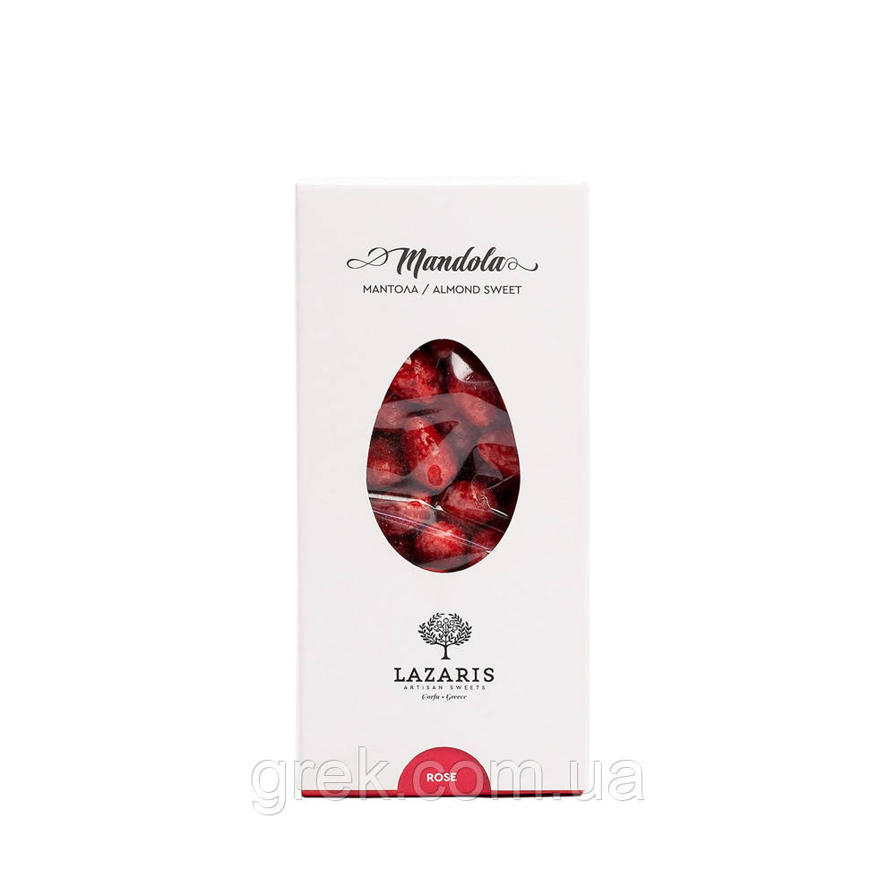 Карамелізований мигдаль із трояндою Lazaris 200 г, фото 1