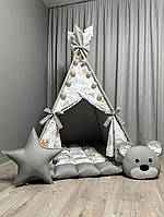 Вігвам для дітей Ведмежа на місяці 9 БОНБОН Повний комплект, вігвам для хлопчика, дитяча палатка, вігвам для дівчинки, вігвам