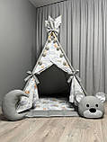 Вігвам для дітей Ведмежа на місяці Повний комплект, дитячий вігвам, вігвам дитячий, вігвам для хлопчика, вігвам для дівчинки, фото 2