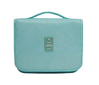 Косметичка для путешествий / Косметичка с крючком женская (Бирюзовая)