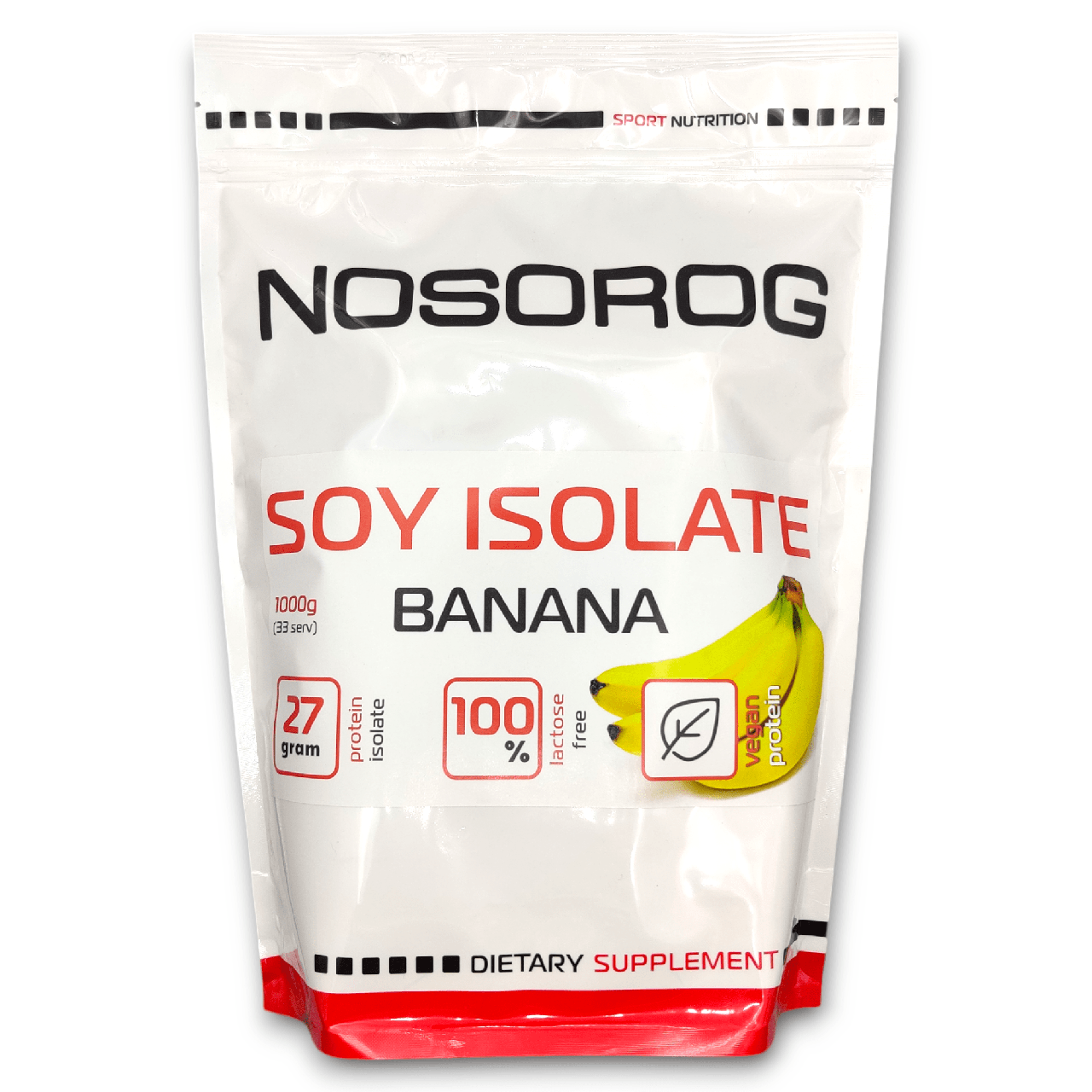 Nosorog Soy Isolate Protein банановий, 1 кг, фото 1