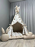 Вігвам для дітей Цирк 2 БОНБОН з Корзиною Повний комплект, вігвам для хлопчика, дитяча палатка, вігвам для дівчинки, дитячий намет, фото 2