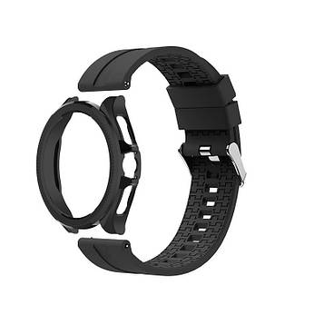 Комплект для годинника Xiaomi Watch 2Pro чорний (бампер + силіконовий ремінець 22 мм)