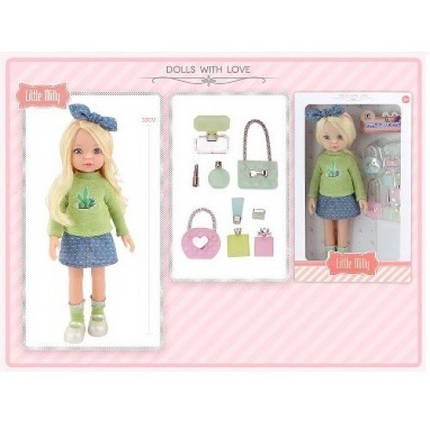 Лялька 33см 91099-H з аксесесуарами в коробці 36*10.5*22 см, фото 1