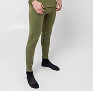 Чоловічі термо кальсони демісезонні, зимові, підштанники, бавовна, колір олива, S-3XL, фото 2