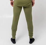 Чоловічі термо кальсони демісезонні, зимові, підштанники, бавовна, колір олива, S-3XL, фото 4