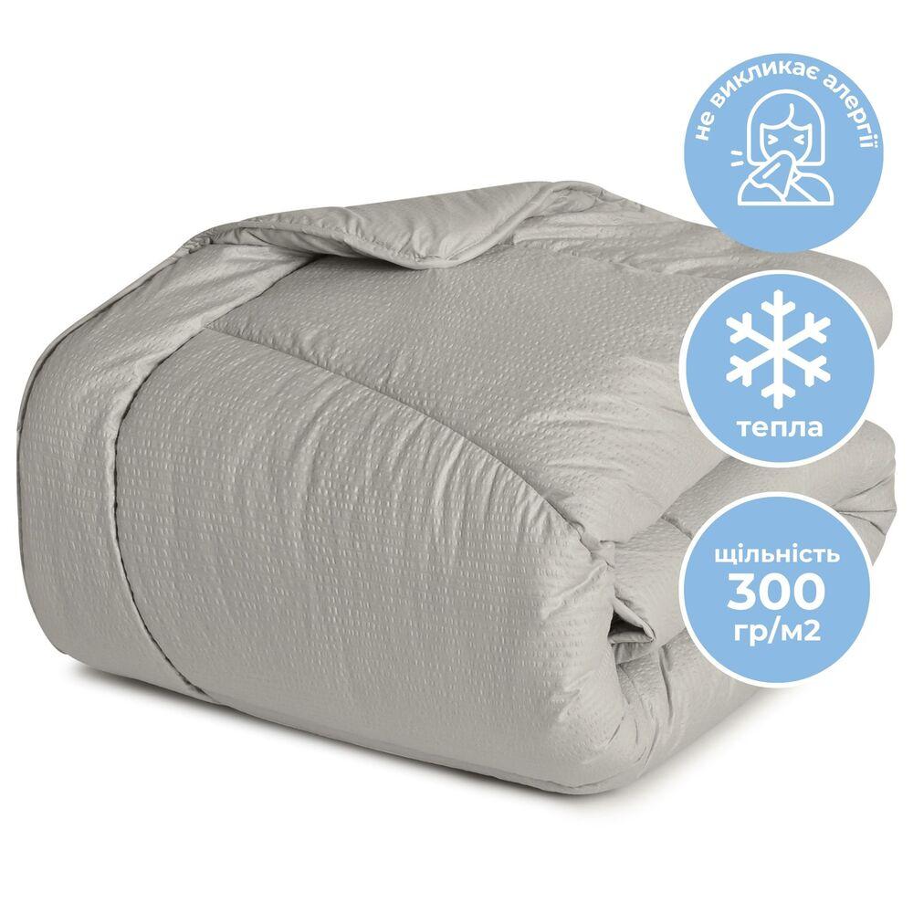 Ковдра зимова полуторна 140x210 см Nordic Comfort IDEIA антиалергенна тепла сіра, фото 1