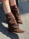 Накидка на черевик какао замша, фото 3