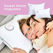 Подушка дитяча 40х60 см Sweet Moon PAPAELLA антиалергенна штучний пух біла м'яка бавовна, фото 6