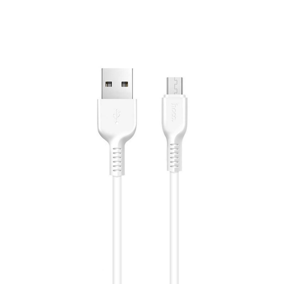Кабель HOCO X13 USB to Micro 2.4A, 1m, PVC, PVC connectors, White