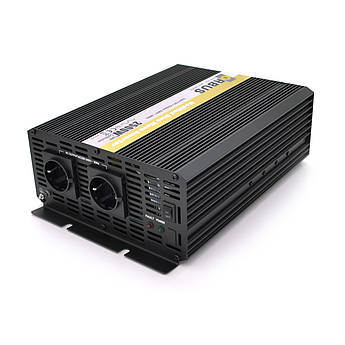 Інвертор напруги ORBUS ORMS2500 (2500Вт), 12/220V, approximated, 2 Shuko, 2 клемні дроти, 9 запобіжників, Box.Q20
